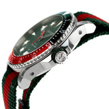 Gucci Dive Quartz Green Dial Two Tone NATO Strap Watch For Men - YA136339 Buy Now By Gucci