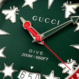 Gucci Dive Quartz Green Dial Two Tone NATO Strap Watch For Men - YA136339 Buy Now By Gucci