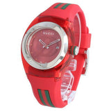 Gucci Sync Quartz Red Dial Red Rubber Strap Watch For Women - YA137303 Buy Now By Gucci