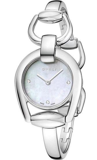 Gucci Horsebit Collection Diamonds Mother of Pearl Dial Silver Steel Strap Watch For Women - YA139506 Buy Now By Gucci