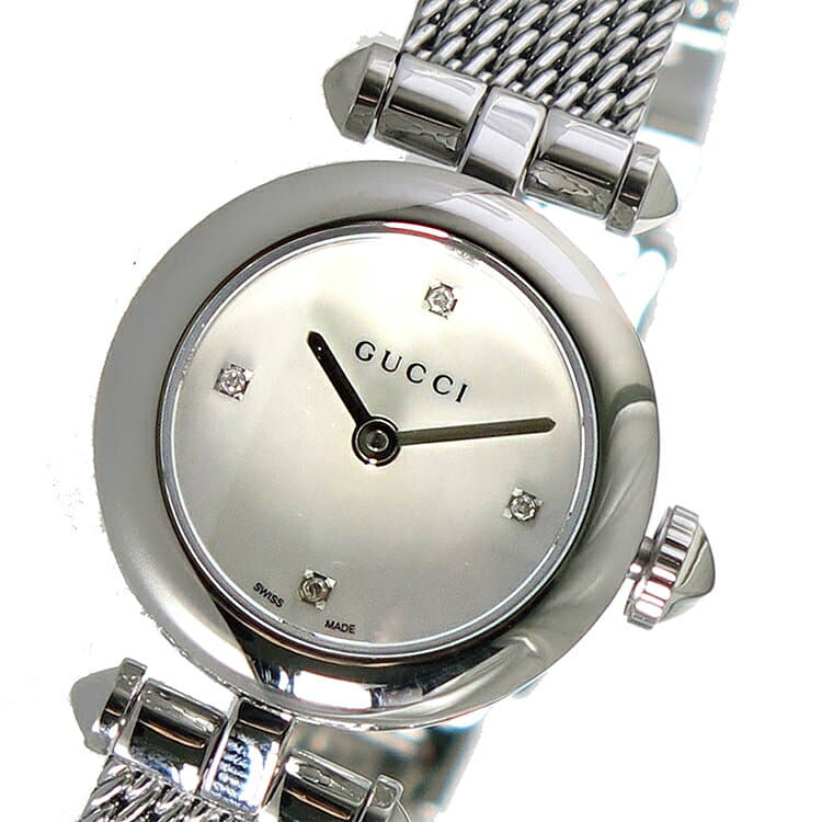Gucci Diamantissima Diamonds Mother of Pearl Dial Silver Mesh Bracelet Watch for Women - YA141512 Buy Now By Gucci