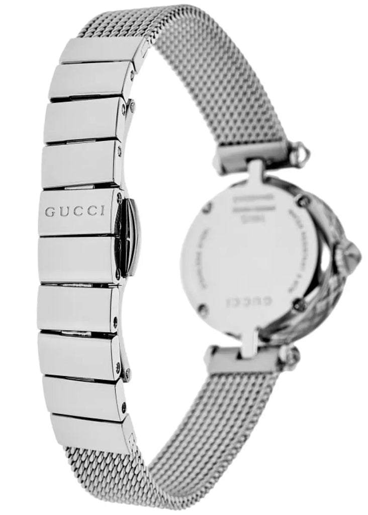 Gucci Diamantissima Diamonds Mother of Pearl Dial Silver Mesh Bracelet Watch for Women - YA141512 Buy Now By Gucci