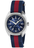 Gucci GG2570 Quartz Blue Dial Blue & Red Nylon Strap Watch For Men - YA142304 Buy Now By Gucci