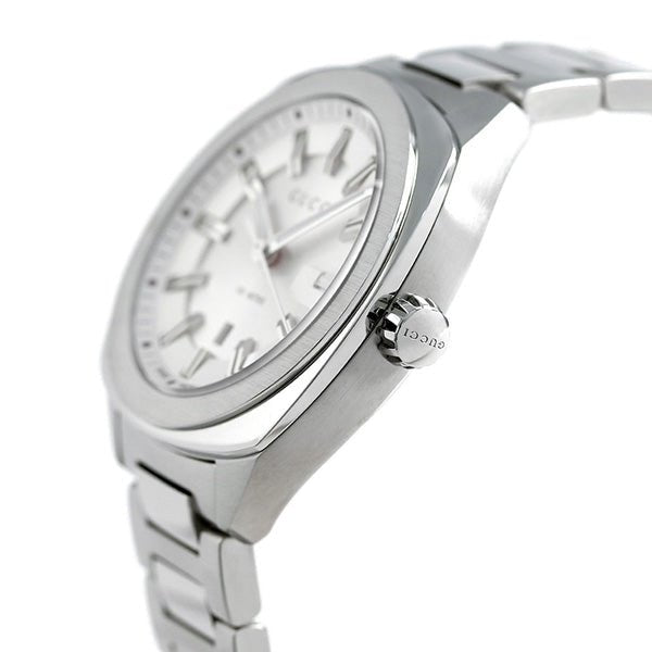 Gucci G Timeless GG2570 Silver Dial Silver Steel Strap Watch For Men - YA142402 Buy Now By Gucci
