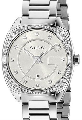 Gucci GG2570 Diamonds Silver Dial Silver Steel Strap Watch For Women - YA142505 Buy Now By Gucci