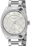 Gucci GG2570 Diamonds Silver Dial Silver Steel Strap Watch For Women - YA142505 Buy Now By Gucci