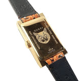 Gucci G-Frame Mother of Pearl Dial Brown Leather Snakeskin Strap Watch For Women - YA147402 Buy Now By Gucci