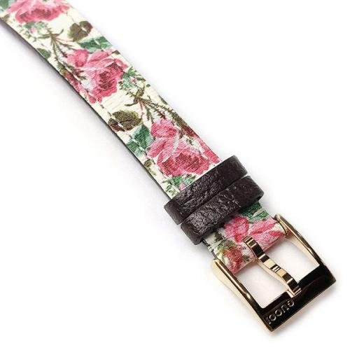 Gucci G-Frame Floral Mother of Pearl Dial White Leather Strap Watch For Women - YA147406 Buy Now By Gucci