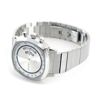 Gucci Grip Collection Quartz Silver Dial Silver Steel Strap Watch For Men - YA157302 Buy Now By Gucci