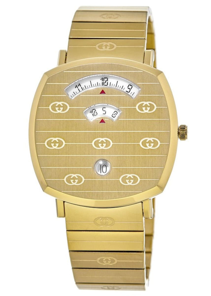 Gucci Grip Yellow Gold Dial Yellow Gold Steel Strap Unisex Watch - YA157403 Buy Now By Gucci