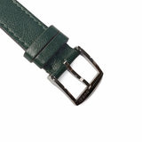 Gucci Grip Quartz Silver Dial Green Leather Strap Unisex Watch - YA157406 Buy Now By Gucci