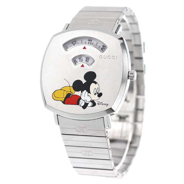 Gucci Grip x Disney Quartz Silver Dial Silver Steel Strap Unisex Watch - YA157419 Buy Now By Gucci