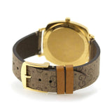Gucci Grip Disney Mickey Mouse Gold Dial Brown Leather Strap Watch For Women - YA157420 Buy Now By Gucci