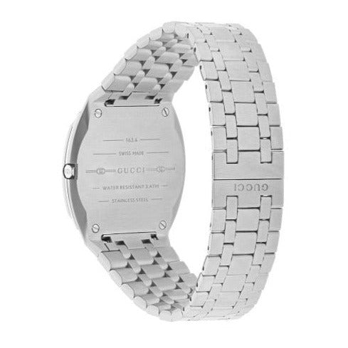 Gucci 25H Quartz Silver Dial Silver Steel Strap Unisex Watch - YA163407 Buy Now By Gucci