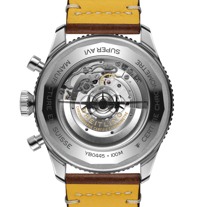 Breitling Super Avi B04 Chronograph GMT 46 Mosquito Black Dial Brown Leather Strap Watch for Men - YB04451A1B1X1 Buy Now By Breitling