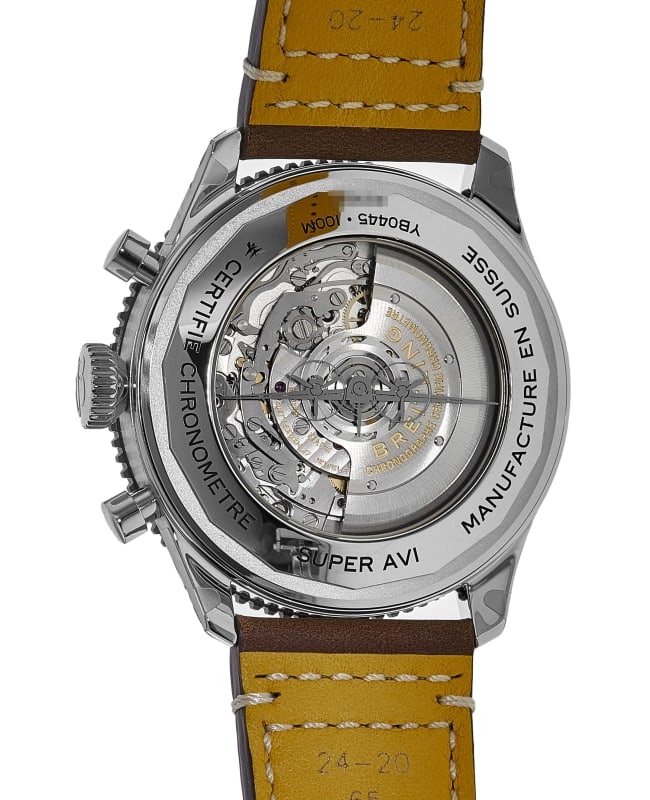 Breitling Super Avi B04 Chronograph GMT 46 Mosquito Black Dial Brown Leather Strap Watch for Men - YB04451A1B1X1 Buy Now By Breitling