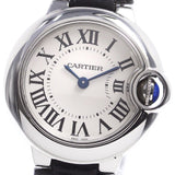 Cartier Ballon Bleu Silver Dial Black Leather Strap Watch for Women - W69018Z4 Buy Now By Cartier