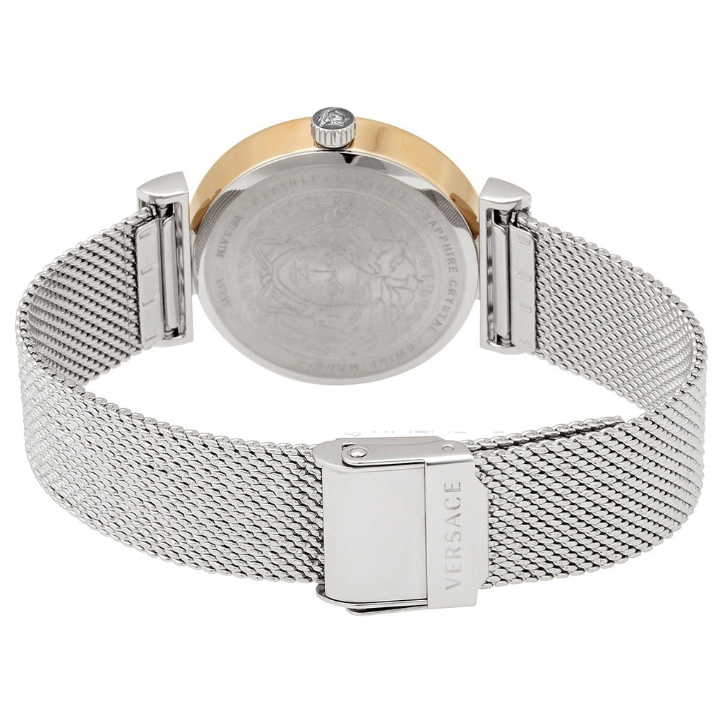 Versace Meander Blue Dial Silver Mesh Bracelet Watch for Women - VELW00520 Buy Now By Versace