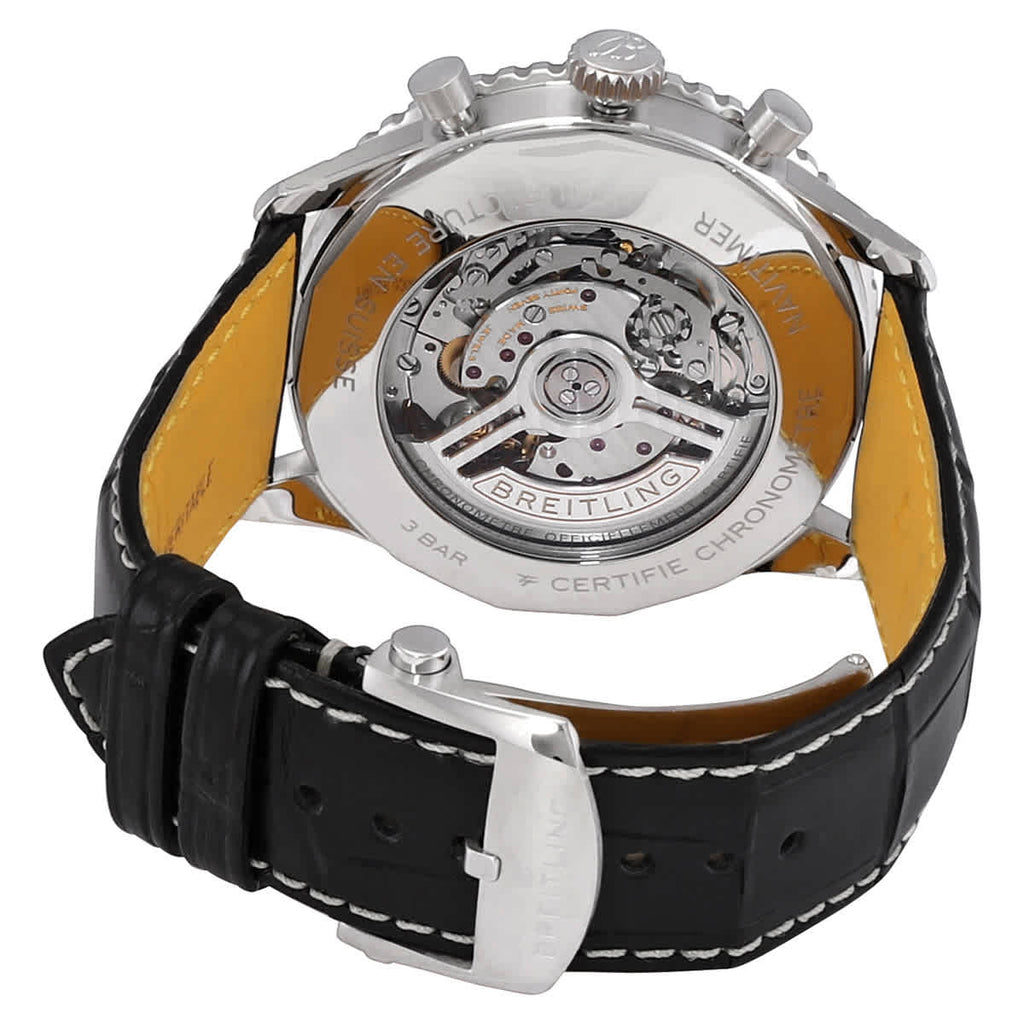 Breitling Navitimer B01 Chronograph 46 Green Dial Black Leather Strap Watch for Men - AB0137241L1P1 Buy Now By Breitling