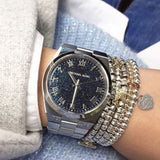 Michael Kors Channing Midnight Blue Dial Silver Steel Strap Watch for Women - MK6113 Buy Now By Michael Kors