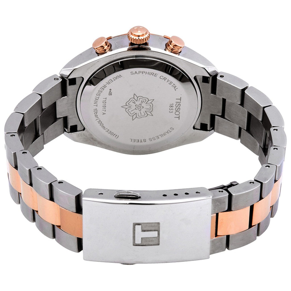 Tissot PR 100 Sport Chic Chronograph Diamonds Mother of Pearl Dial Two Tone Steel Strap Watch for Women - T101.917.22.116.00 Buy Now By Tissot