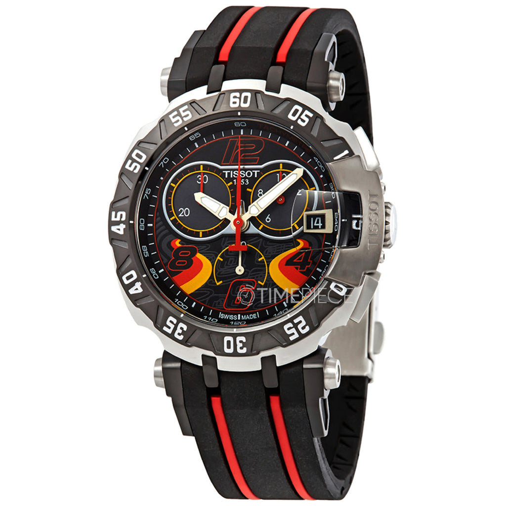 Tissot T Race Chronograph Stefan Bradl Special Edition Black Dial Black Rubber Strap Watch for Men - T092.417.27.057.02 Buy Now By Tissot