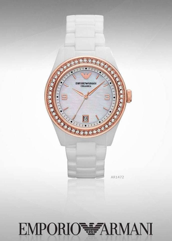 Emporio Armani Ceramica Mother of Pearl Dial White Ceramic Dial Watch For Women - AR1472 Buy Now By Emporio Armani