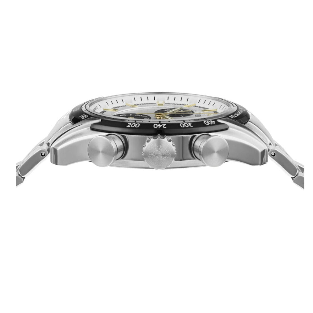 Versace V-Ray Chronograph Quartz Silver Dial Silver Steel Strap Watch For Men - VE2I00321 Buy Now By Versace