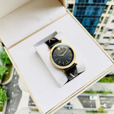 Versace V-Twist Black Dial Black Leather Strap Watch for Women - VELS00619 Buy Now By Versace