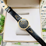 Versace V-Twist Black Dial Black Leather Strap Watch for Women - VELS00619 Buy Now By Versace
