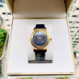 Versace Greca Blue Dial Blue Leather Strap Watch for Women - VERE00218 Buy Now By Versace