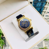 Versace Greca Blue Dial Blue Leather Strap Watch for Women - VERE00218 Buy Now By Versace