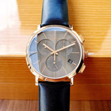 Calvin Klein Posh Grey Dial Black Leather Strap Watch for Men - K8Q376C3 Buy Now By Calvin Klein