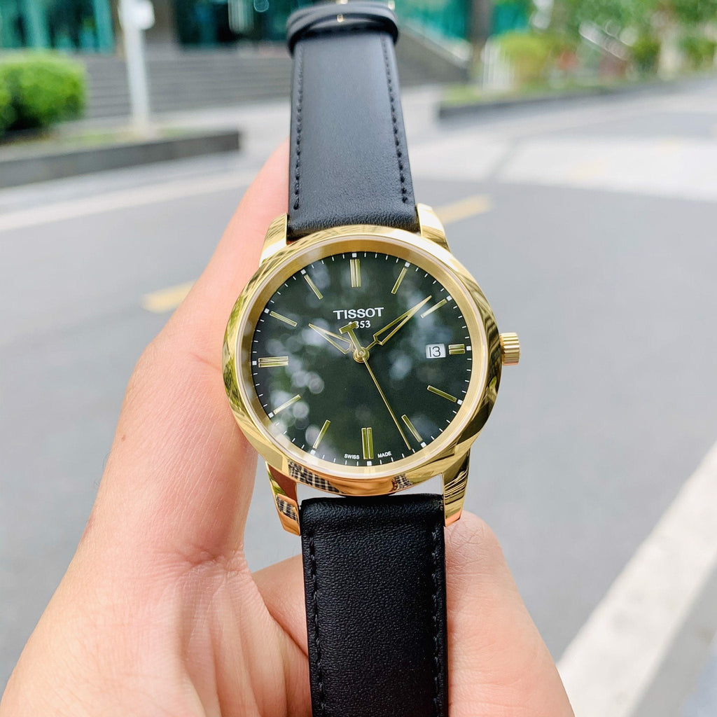 Tissot T Classic Dream Black Dial Black Leather Strap Watch for Men - T033.410.36.051.01 Buy Now By Tissot