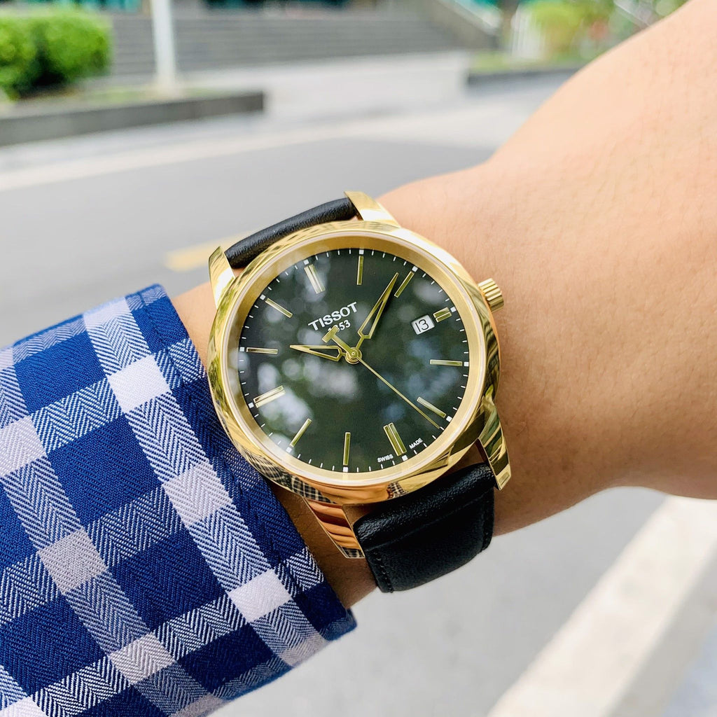 Tissot T Classic Dream Black Dial Black Leather Strap Watch for Men - T033.410.36.051.01 Buy Now By Tissot