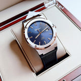 Salvatore Ferragamo F-80 Classic Blue Dial Blue Leather Strap Watch for Men - SFDT00319 Buy Now By Salvatore Ferragamo