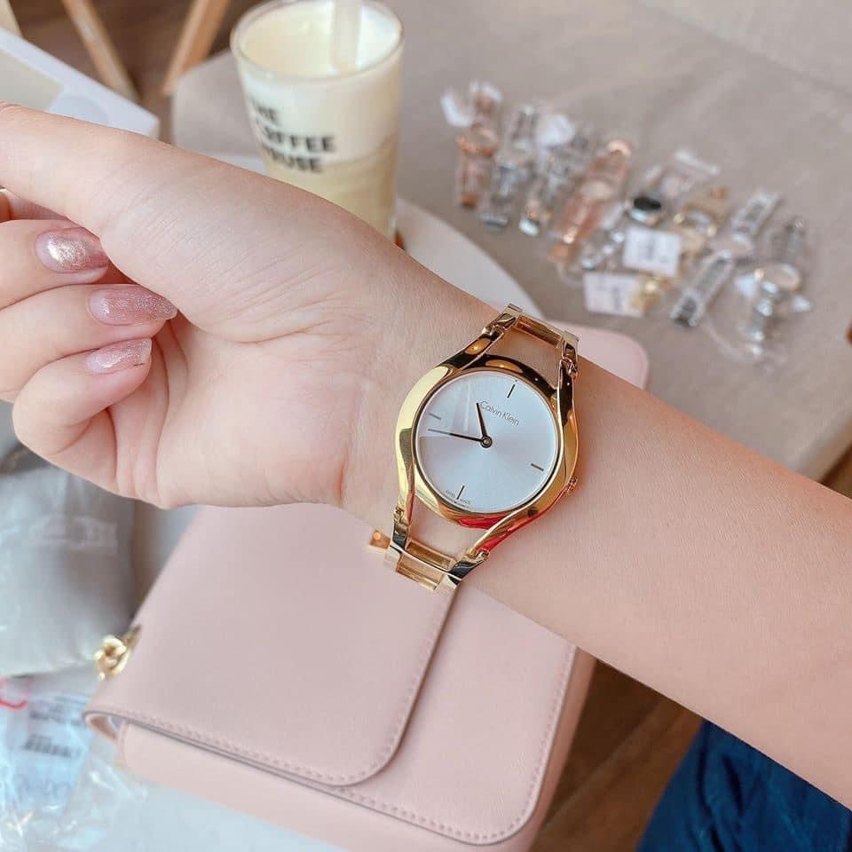 Calvin Klein Class White Dial Gold Steel Strap Watch for Women - K6R23526 Buy Now By Calvin Klein