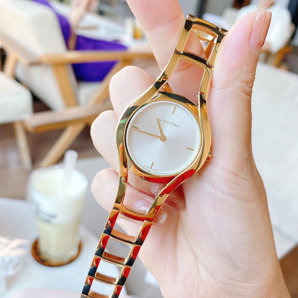 Calvin Klein Class White Dial Gold Steel Strap Watch for Women - K6R23526 Buy Now By Calvin Klein