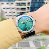 Salvatore Ferragamo F-80 Classic Green Dial Green Leather Strap Watch for Men - SFDT00119 Buy Now By Salvatore Ferragamo