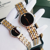 Movado Veturi Quartz Black Dial Two Tone Steel Strap Watch for Women - 0606933 Buy Now By Movado