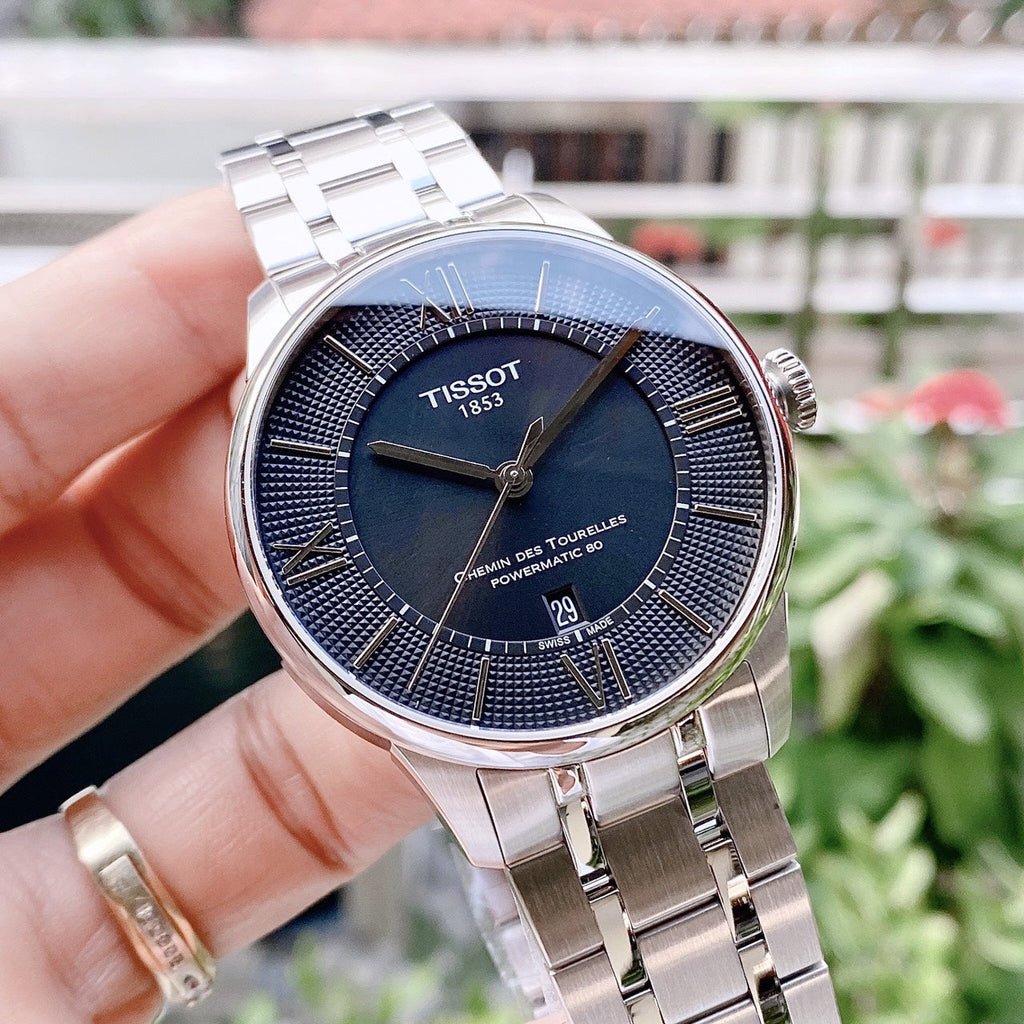 Tissot Chemin Des Tourelles Powermatic 80 Black Dial Silver Steel Strap Watch For Men - T099.407.11.058.00 Buy Now By Tissot