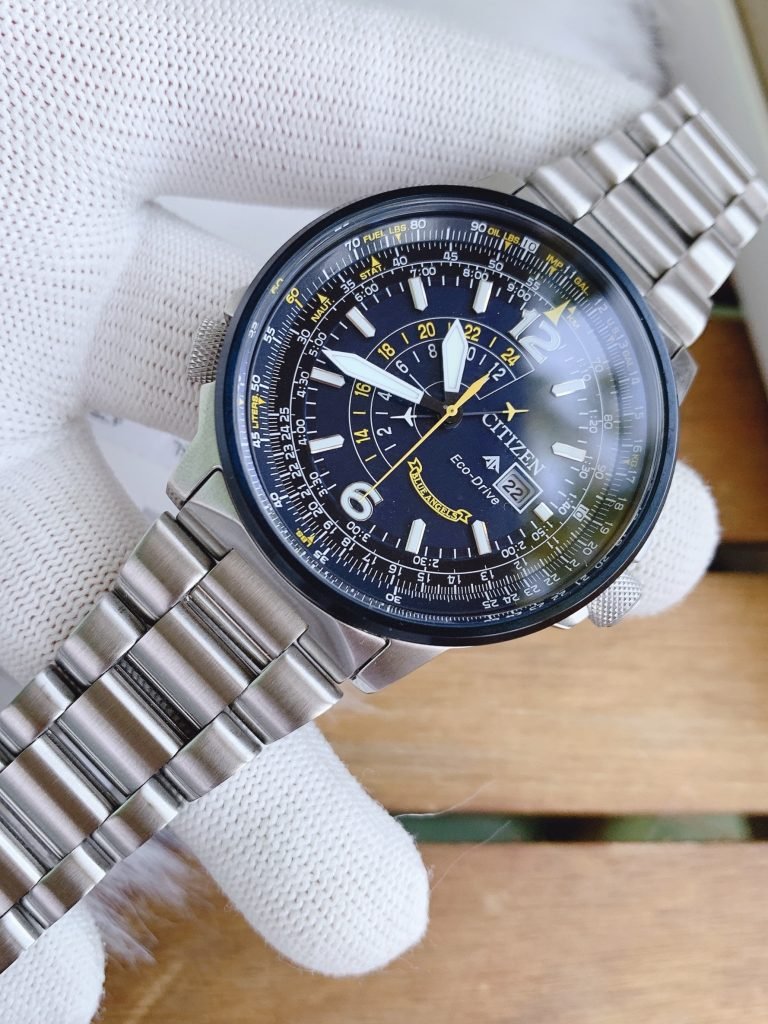 Citizen Promaster Nighthawk Eco Drive Navy Blue Dial Silver Steel Strap Watch For Men - BJ7006-56L Buy Now By Citizen