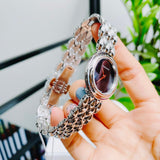 Versace V-Flare Quartz Black Dial Silver Steel Strap Watch for Women - VEBN00618 Buy Now By Versace