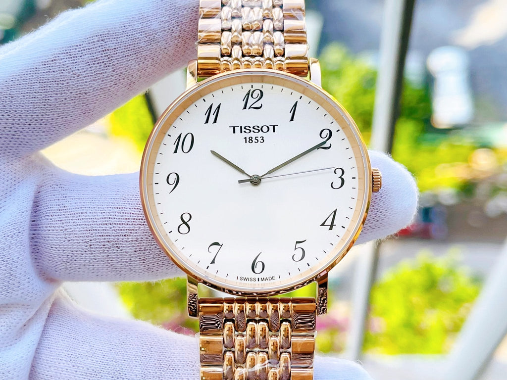 Tissot T Classic Everytime White Dial Rose Gold Mesh Bracelet Watch for Men - T109.610.33.032.00 Buy Now By Tissot