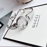 Gucci Guccissima Diamonds Mother of Pearl Dial Silver Steel Strap Watch For Women - YA134504 Buy Now By Gucci