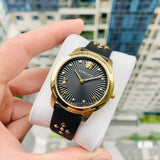 Versace Audrey Quartz Black Dial Black Leather Strap Watch for Women - VELR00319 Buy Now By Versace