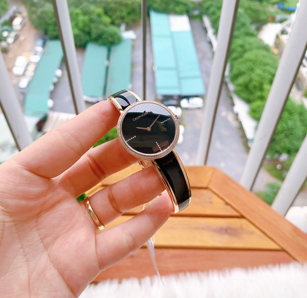 Calvin Klein Seduce Black Dial Two Tone Steel Strap Watch for Women - K4E2NX1S Buy Now By Calvin Klein