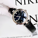 Gucci Diamantissima Diamonds Black Dial Black Leather Strap Watch For Women - YA141403 Buy Now By Gucci