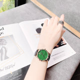 Gucci Le Marche Des Merveilles Quartz Green Dial Black Leather Strap Watch For Women - YA126463 Buy Now By Gucci