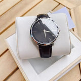 Movado Ultra Slim Black Dial Black Leather Strap Watch For Men - 0607086 Buy Now By Movado